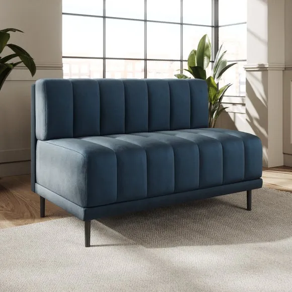 Amali Long Dining Bench, Matte Plush Velvet 2