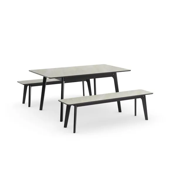 Zuri II 6 Seater Dining Table and Bench Set 3