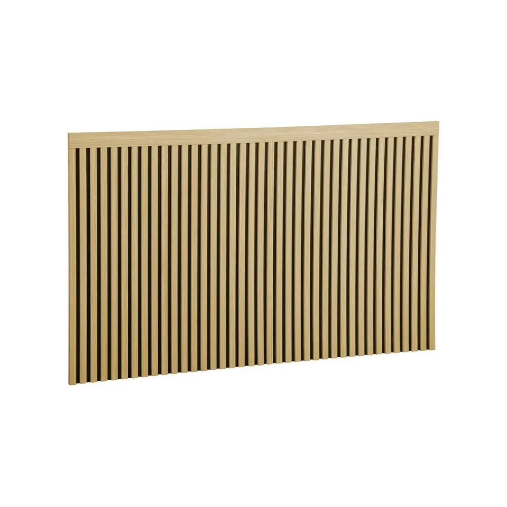 sweeek Headboard with decorative wood slats 160cm in Beige