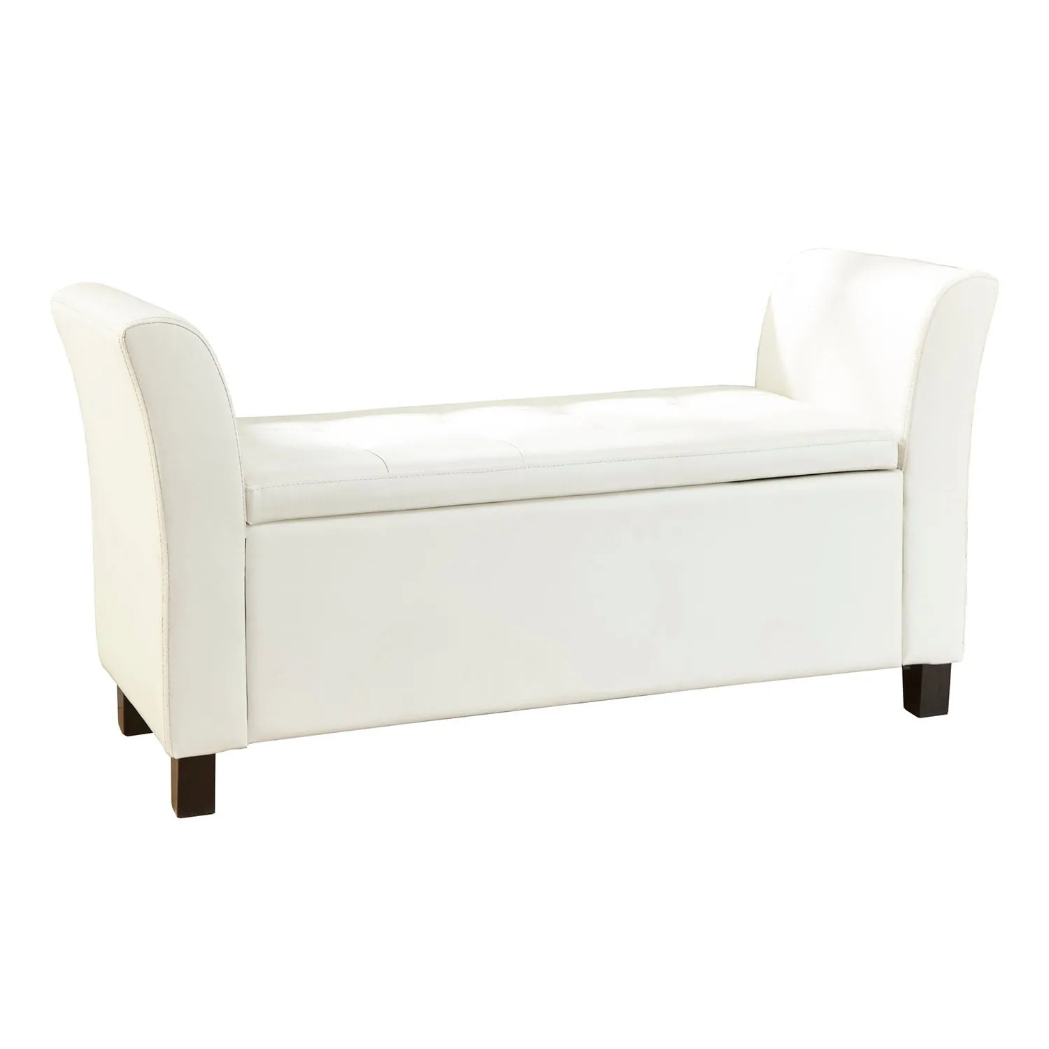 Verona Faux Leather Window Seat - White White