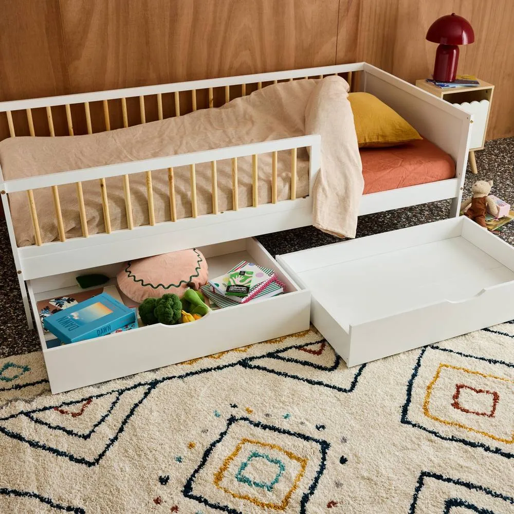 sweeek Set of 2 children's bed drawers pine wood in White 4