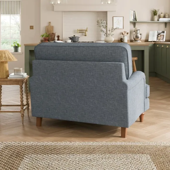 Beatrice II Faux Linen Snuggle Chair 2