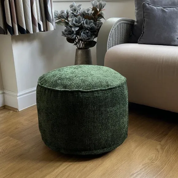Daro Waffle Round Pouffe 1
