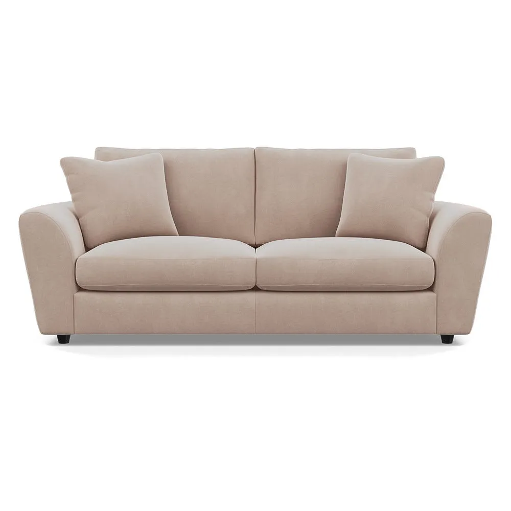 Heal's Snooze 4 Seater Sofa Smart Velvet Pebble Black Feet 1