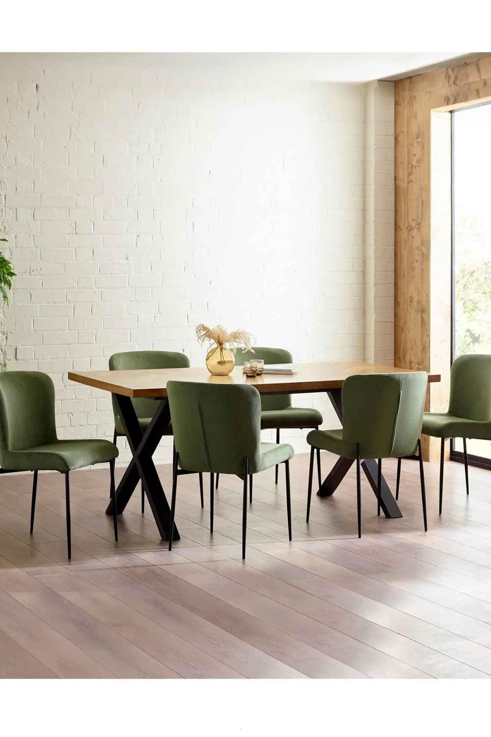 Julian Bowen Leonie Upholstered Dining Chair (Set of 2) in Green 3