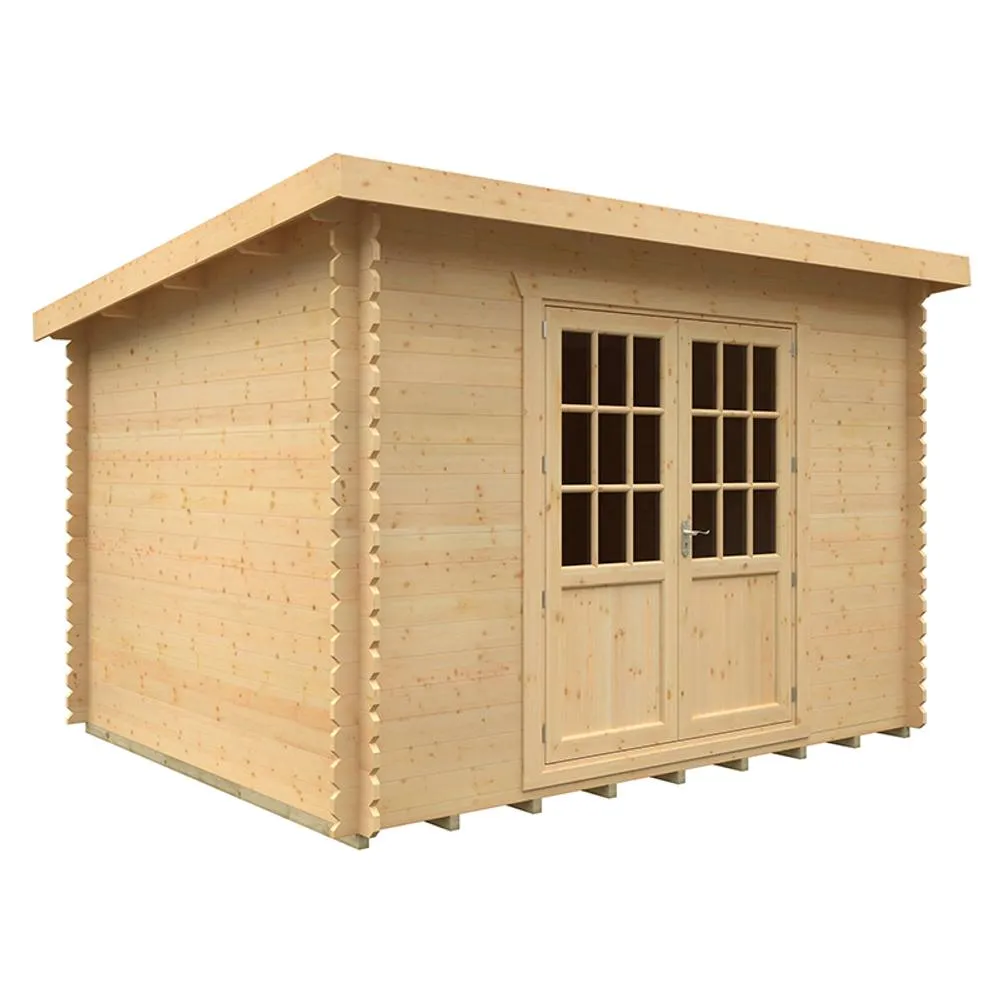 Buttercup Farm 12x10 The Kingsley 28mm Cabin - L355 x W295 x H232.8 cm in Natural