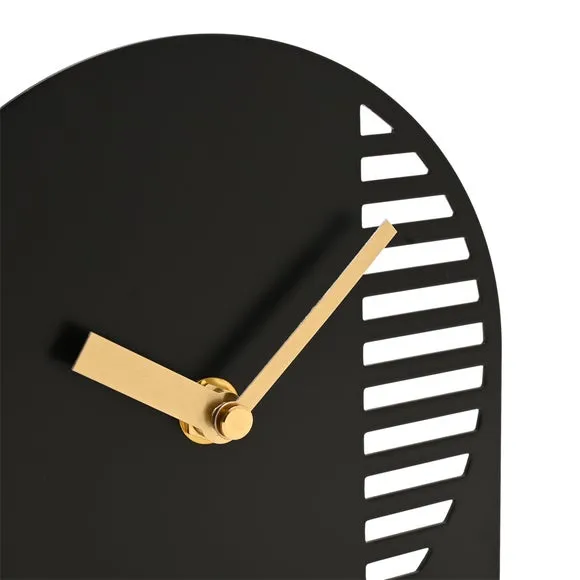 Interval Arched Cut Out Steel Desk Clock 5