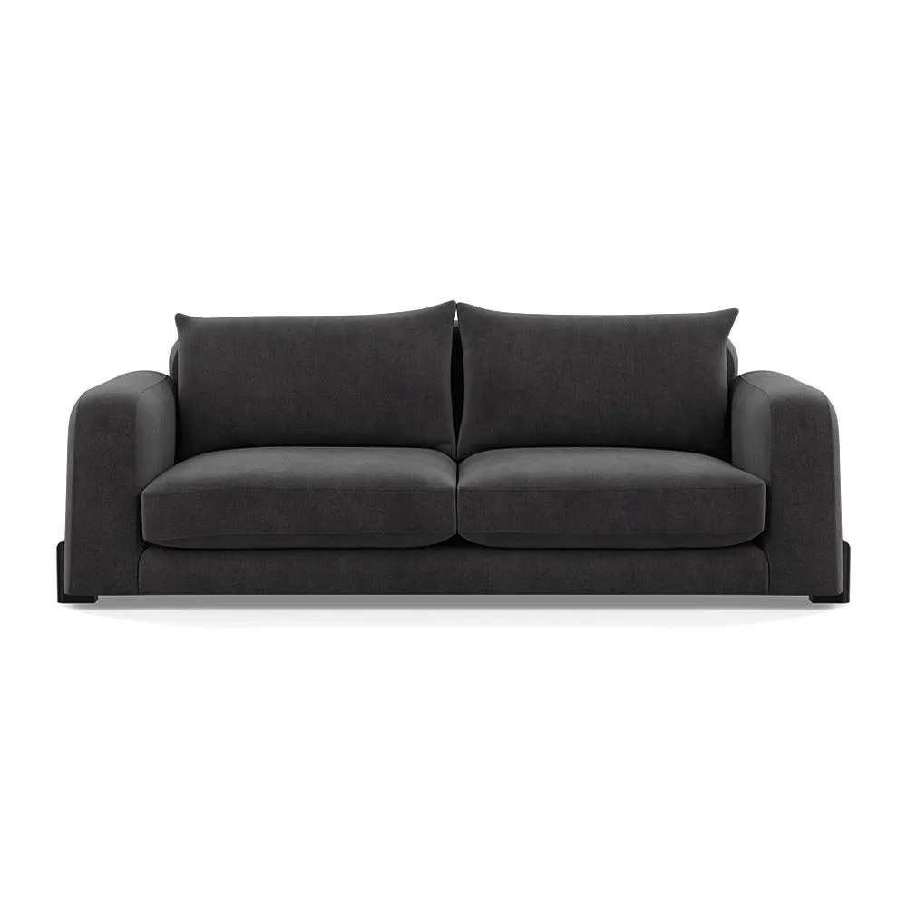 Heal's Nuvola 4 Seater Sofa Smart Luxe Velvet Nickel Black Beech Feet 1