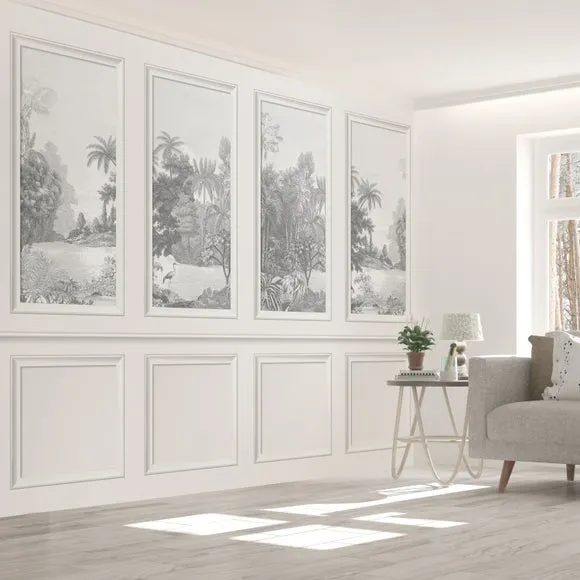 Vintage Tropical Panelled Wall Mural 1