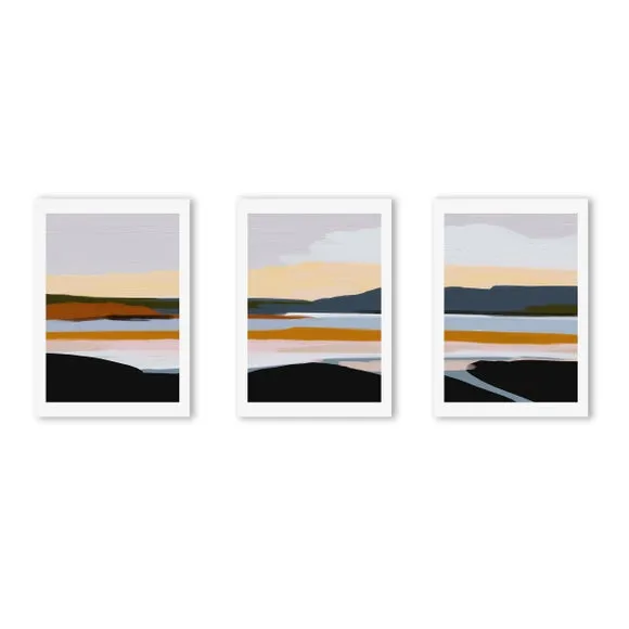 East End Prints Peaceful Calm of Evening Triptych Print Set by Ana Rut Bre 2