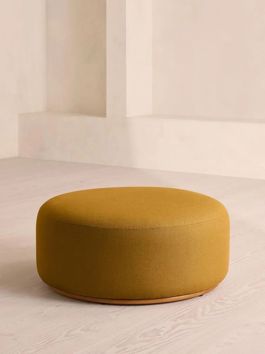 Aline Ottoman, Linen, Turmeric
