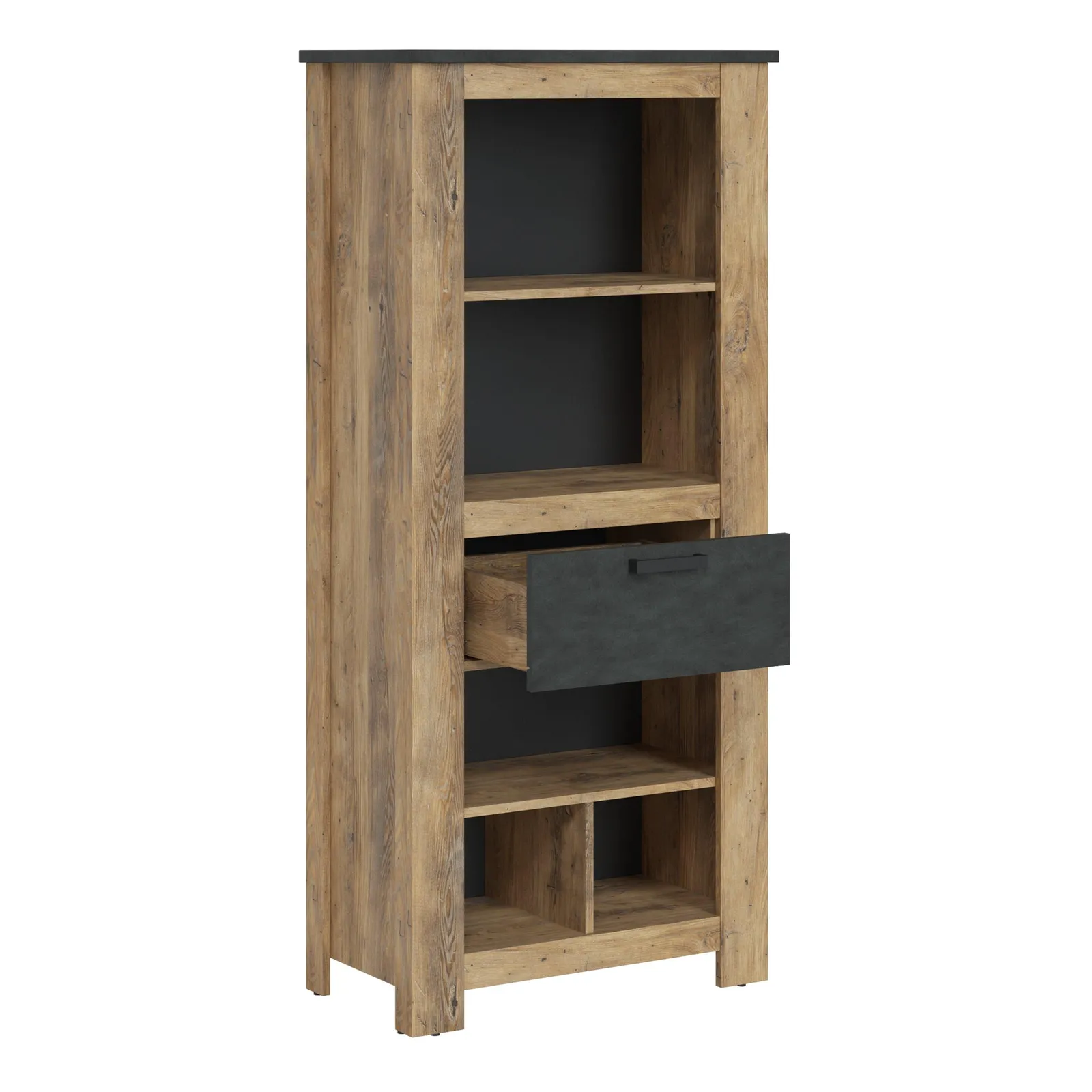Furniture To Go Rapallo 1 Drawer Bookcase in Brown 2