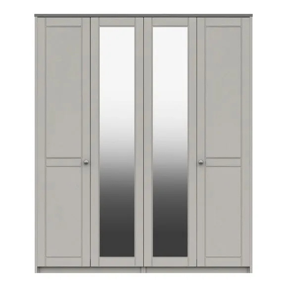 Darwin 4 Door Wardrobe, Mirrored