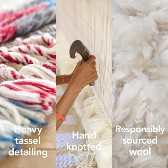 Navi Premium Hand-Knotted Shaggy Wool Rug 5