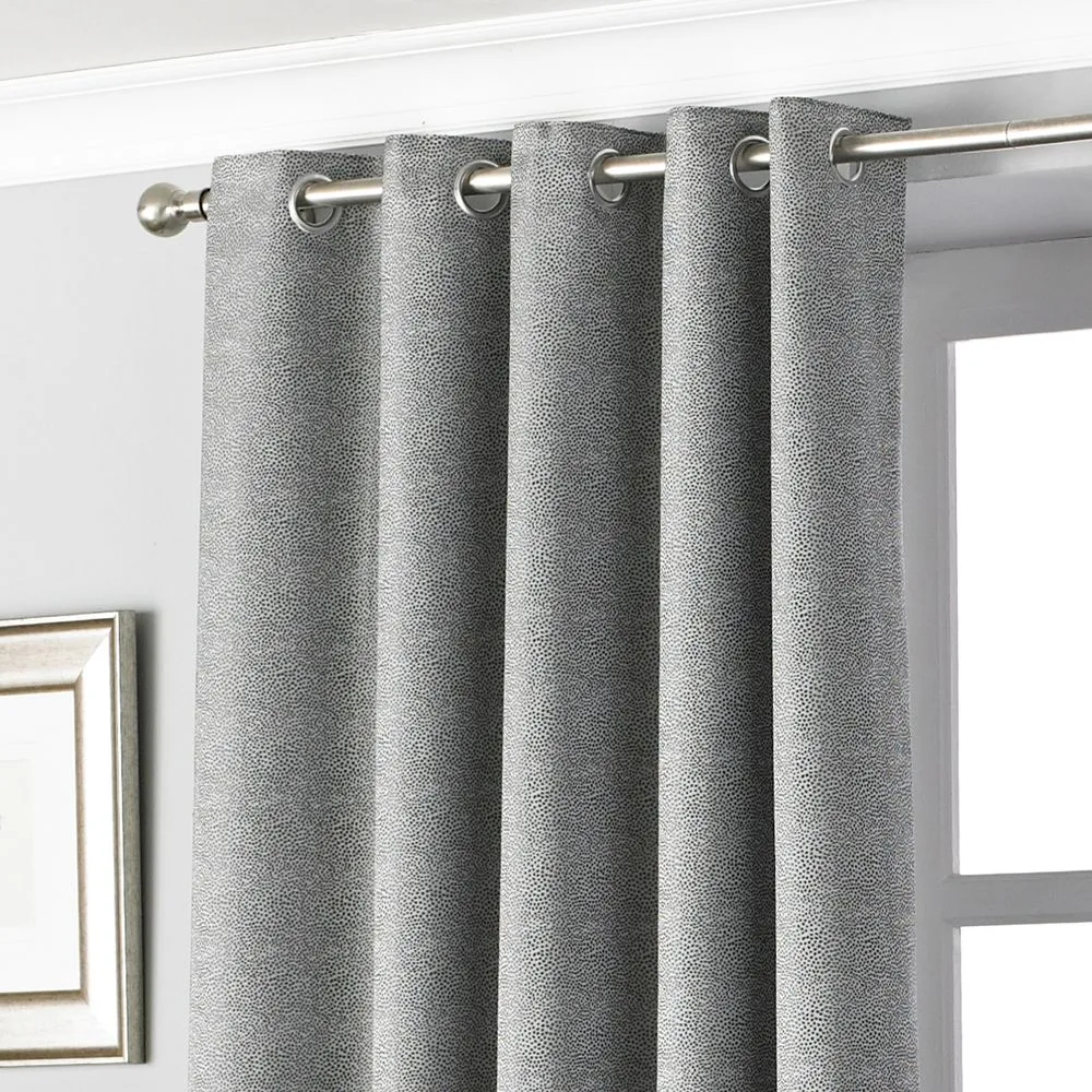 Paoletti Pendleton Eyelet Curtains in Dark Grey 2