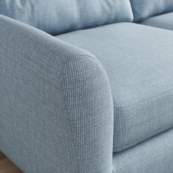 Sven Chunky Tonal Weave Large Corner Chaise Sofa 4