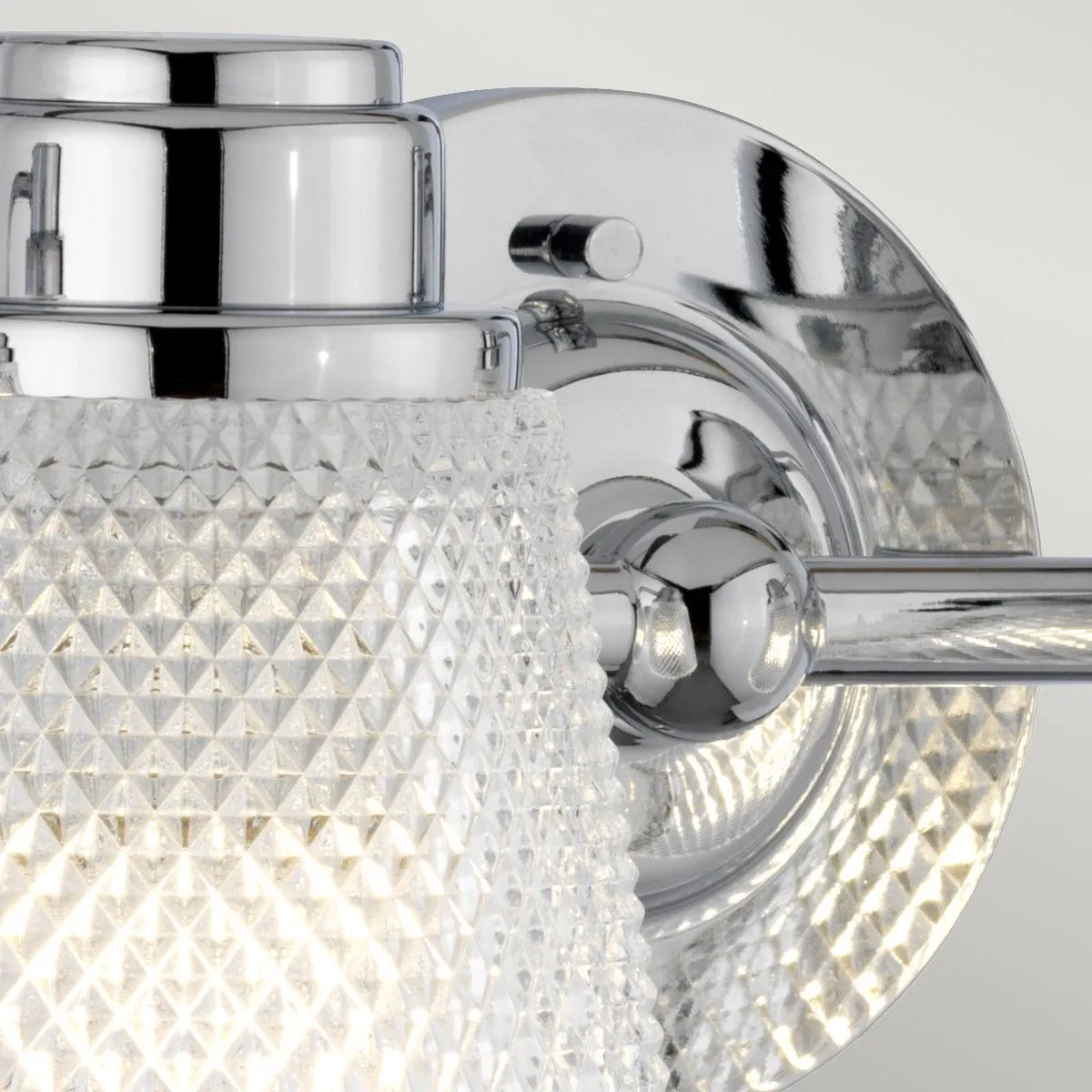 Netlighting Hudson 4 Light Wall Light Polished Chrome IP44 in Grey 3