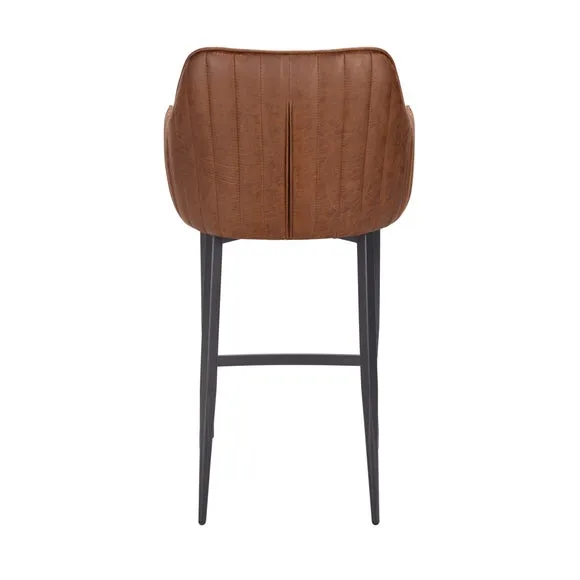 Indus Valley Logan Bar Stool, Faux Leather 6