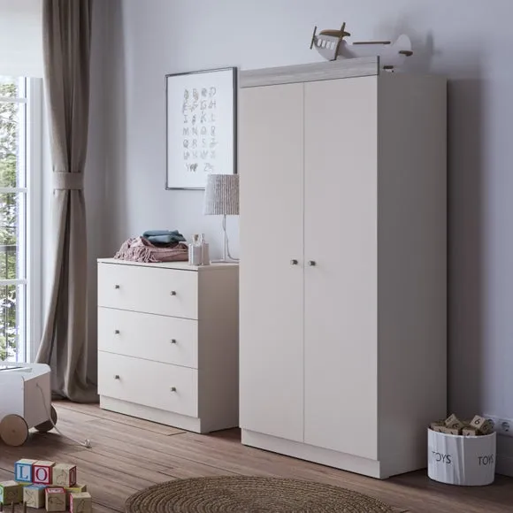 Little Acorns Burlington 3 Drawer Chest and Wardrobe Nursery Set 2
