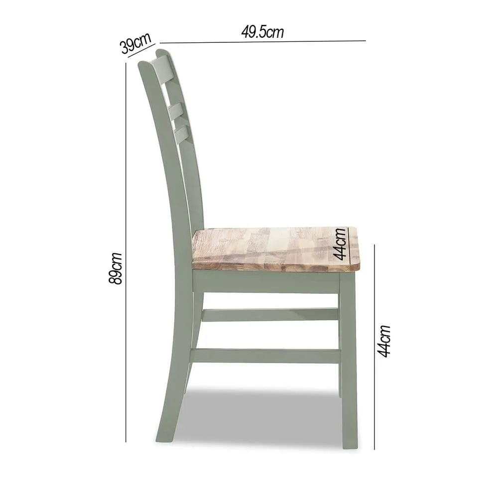 Statement Furniture Florence Country Style Wooden Chair in Light Green 2