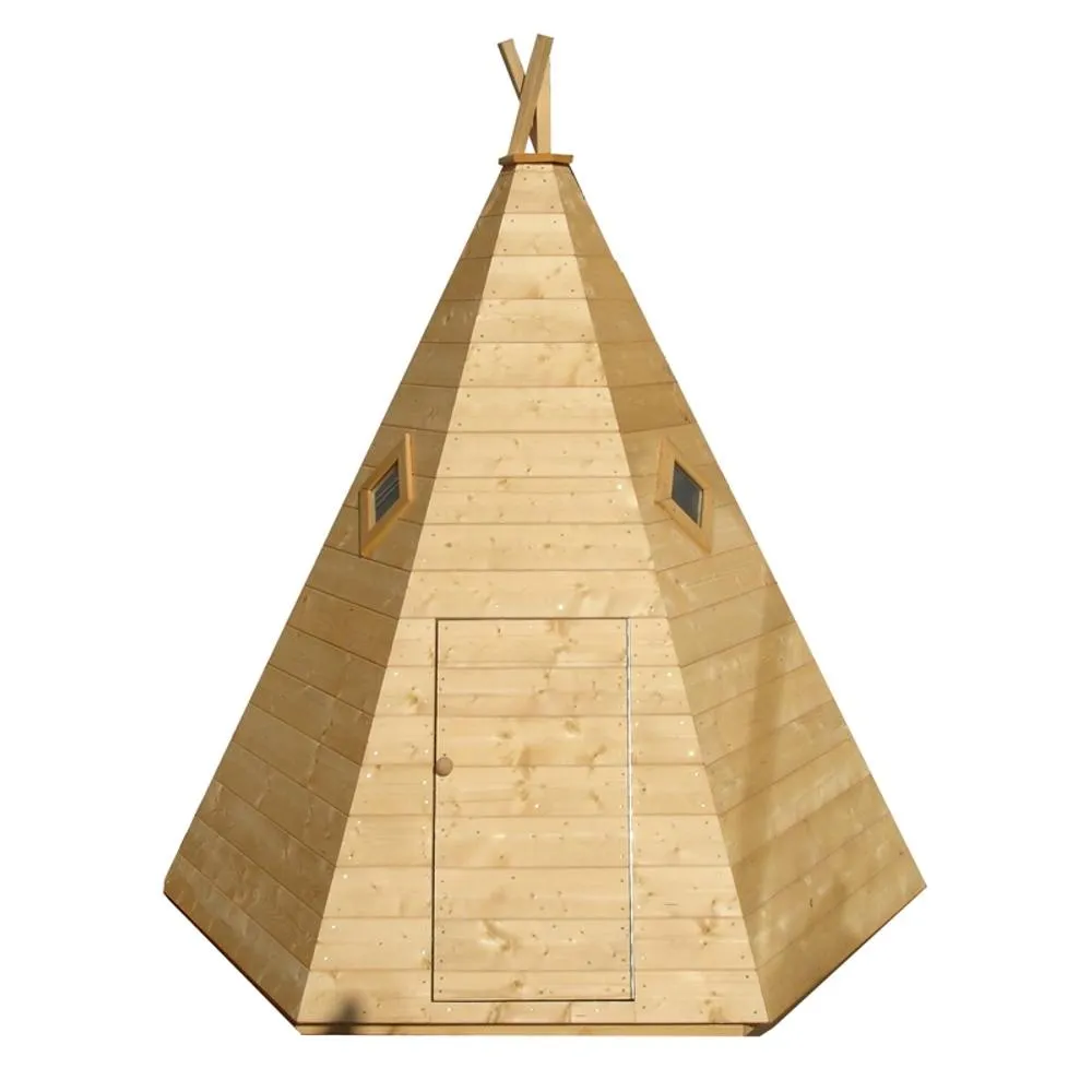 Shires Wigwam Playhouse Kid's Wendy House in Brown 2