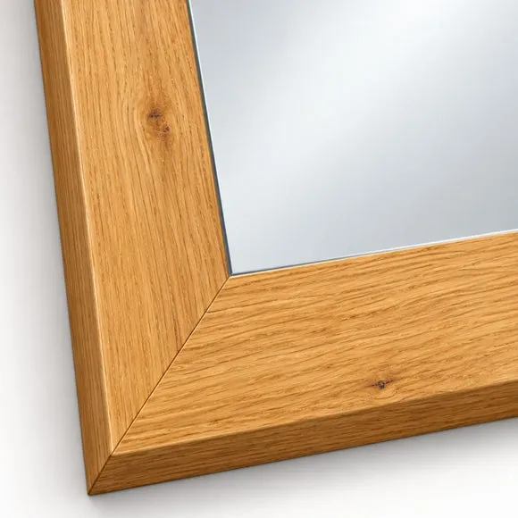Marlborough Oak Framed Rectangle Wall Mirror 3