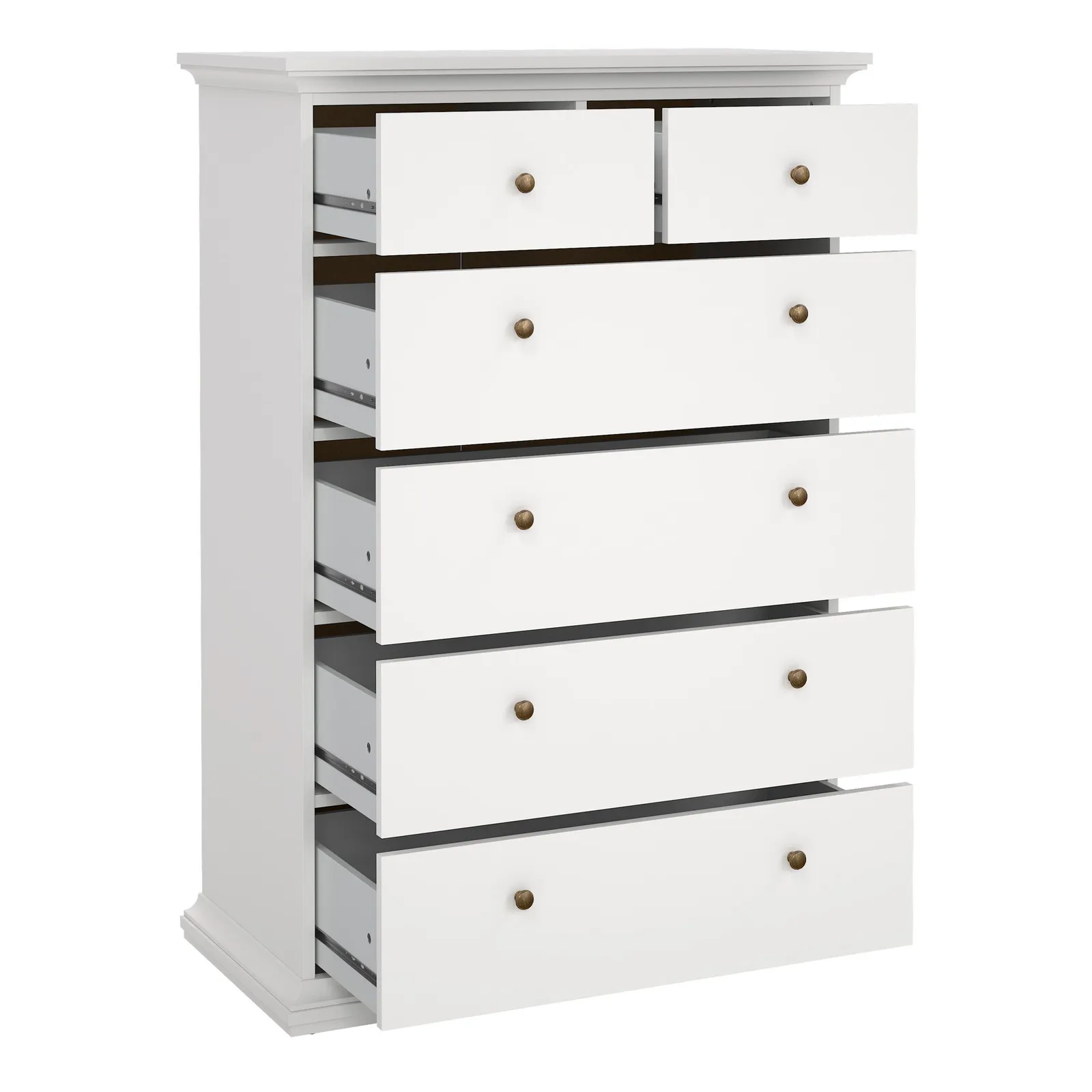 Furniture To Go Paris Chest of 6 Drawers in White 5