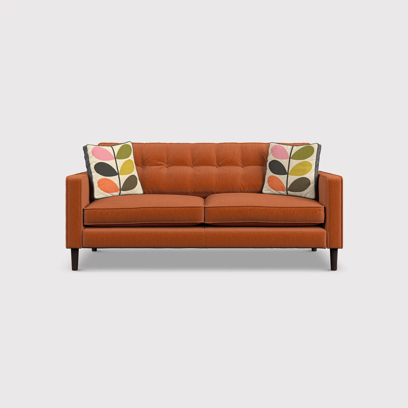 Orla Kiely Ebben Medium Sofa, Orange Fabric | Barker & Stonehouse 1