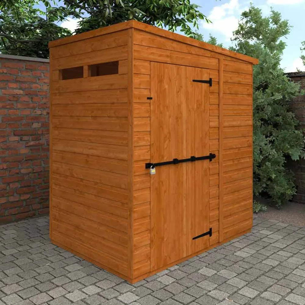 Buttercup Farm 4x6 Flex Pent Security 12mm Flex - L123.8 x W175 x H203 cm in Burnt Orange 2