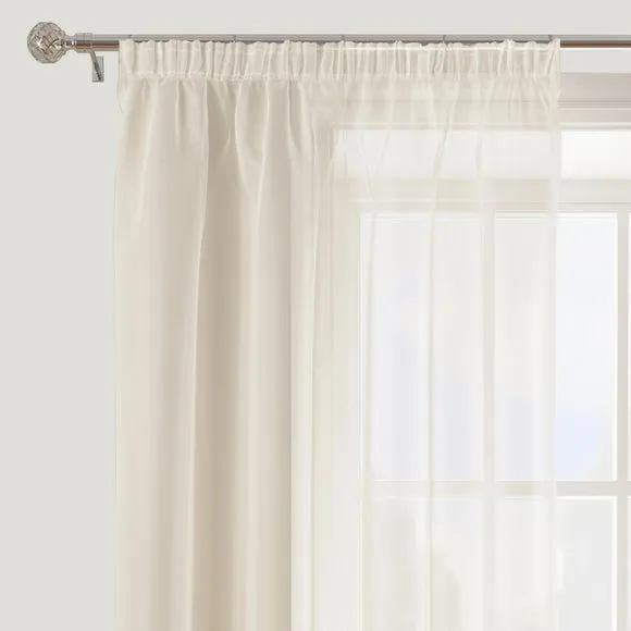 Sheer Elegance Tape Top Single Voile Panel 1
