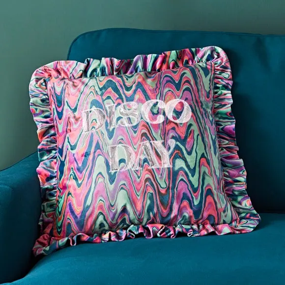Disco Day Frilled Cushion