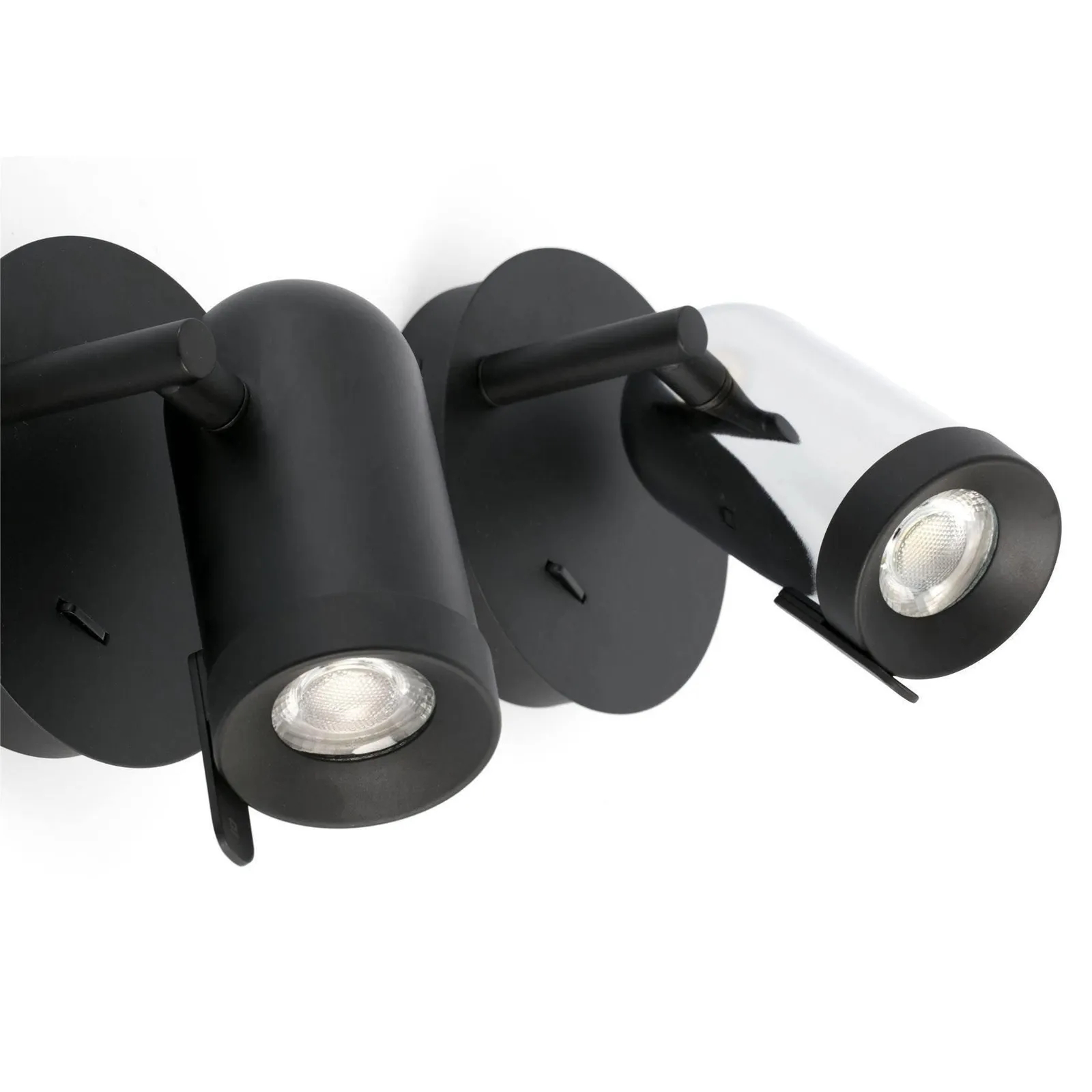 Netlighting Orleans 1 Light Indoor Adjustable Wall Spotlight Chrome Black GU10 in Grey 2