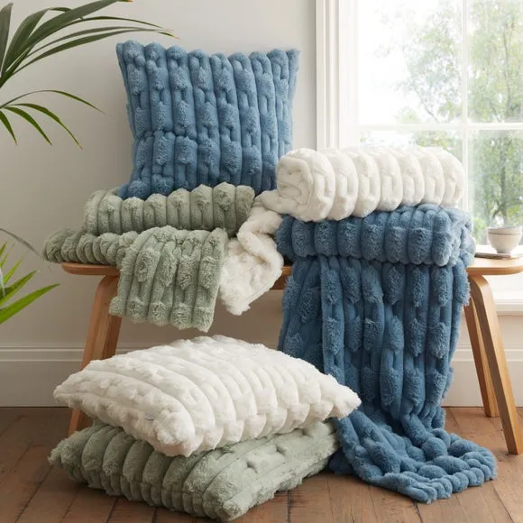 Bianca So Soft Carved Faux Fur Throw Blanket 150cm x 200cm 4