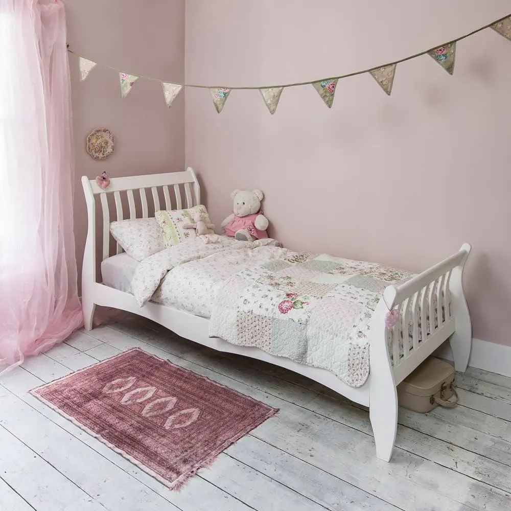 Nöa and Nani Astrid Single Bed Sleigh Frame in White