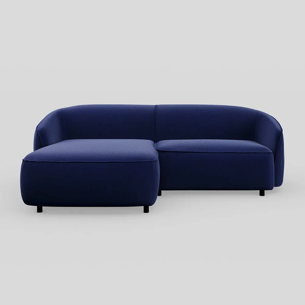 Heal's Aurelie Chaise Sofa LHF Smart Luxe Velvet Midnight 1