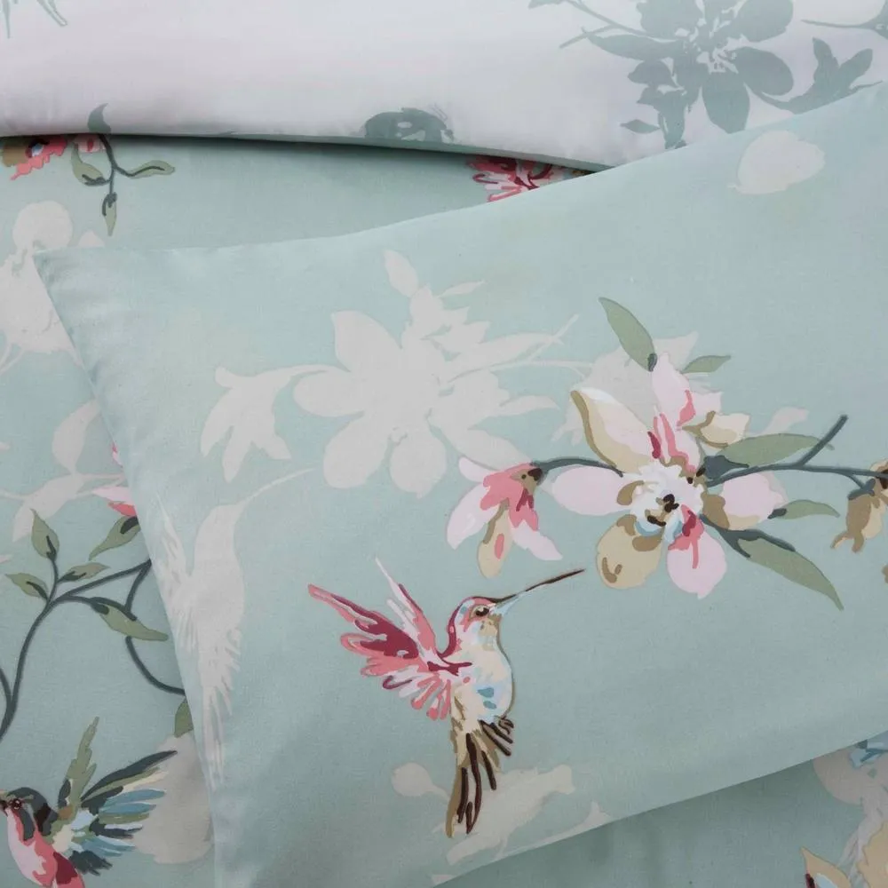 Rapport Home Hummingbird Microfibre Duvet Set Double Green, Green 2