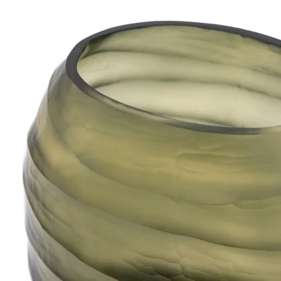 Cedar & Sage Sintra Hand Blown Carved Glass Vase 5
