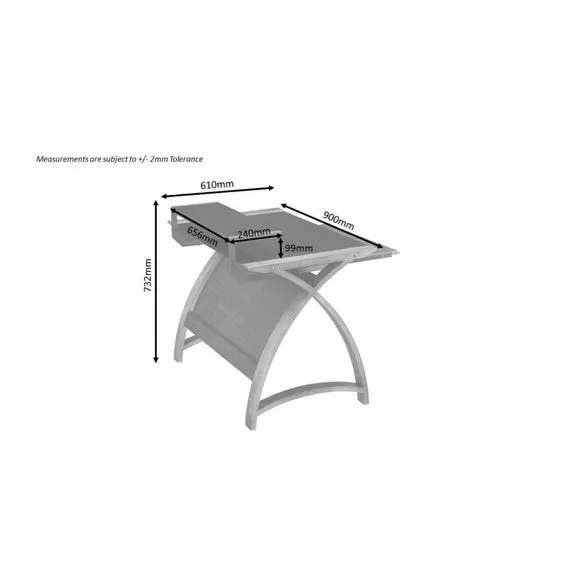 Helsinki Desk with Monitor Shelf 3