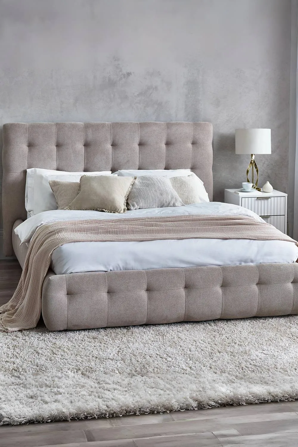 Julian Bowen Odette Upholstered Bed in Taupe 1