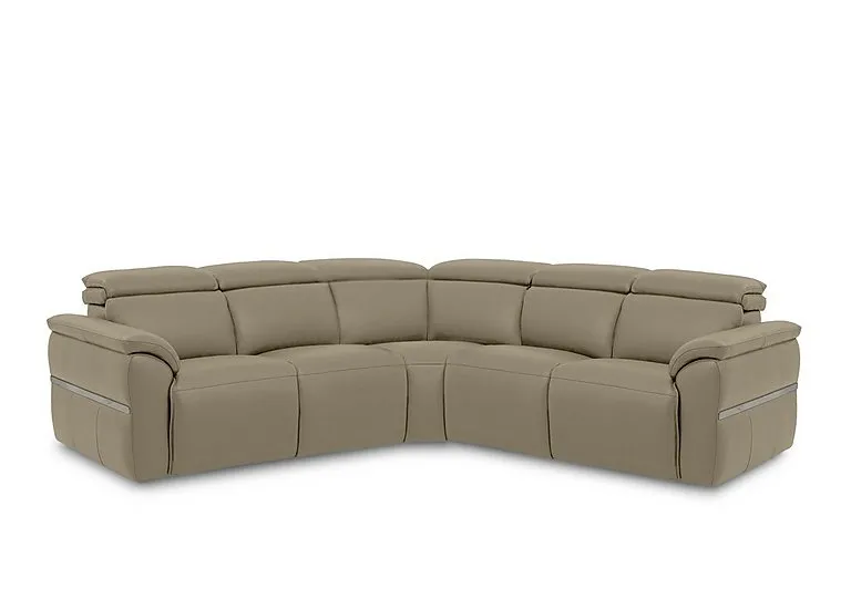 Dolomite Large Leather Corner Sofa - Montana Barley