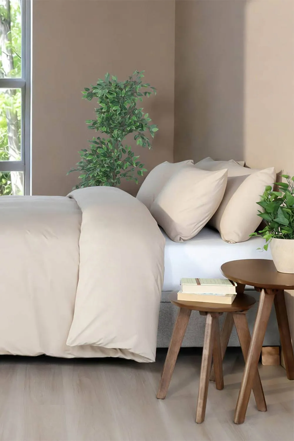 Martex Everyday Luxury Cotton Duvet Cover Set - Warm Pebble in Nude 2