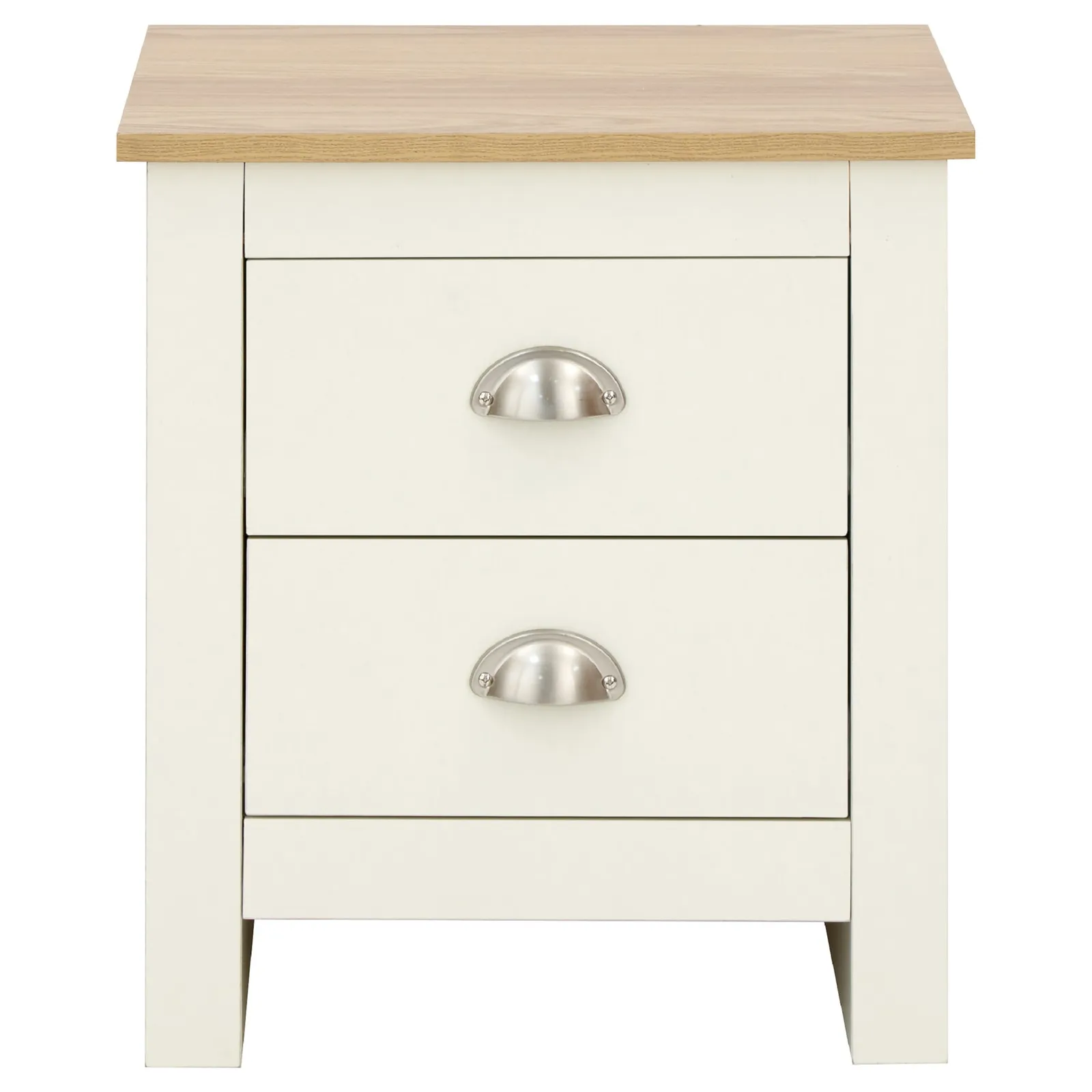 Lancaster Bedside Table Cream and Brown