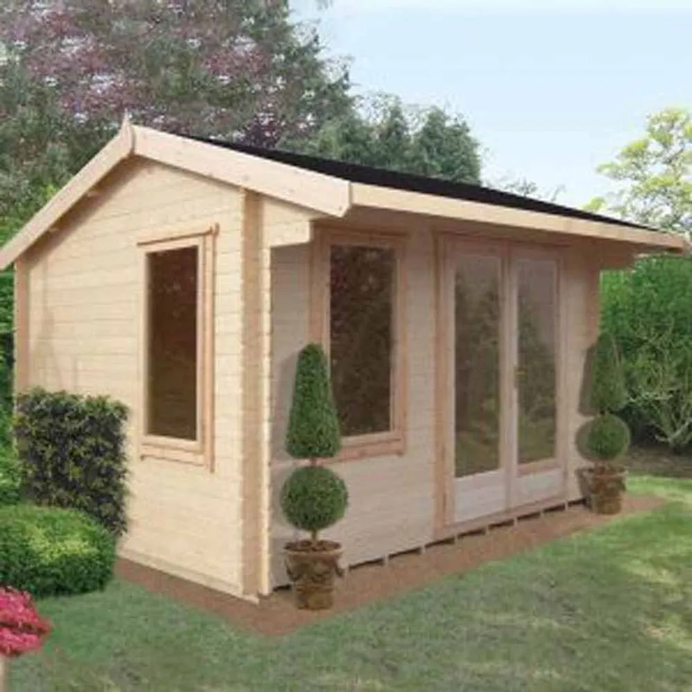Shires Marlborough 28 mm Log Cabin 12 x 12 Feet in Tan 2