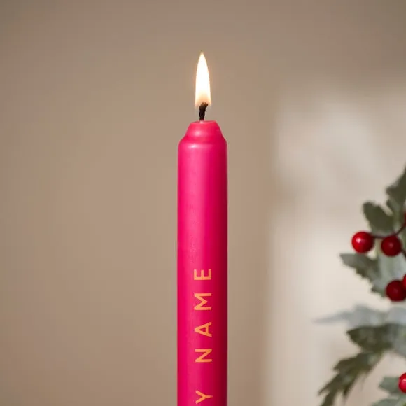 Set of 2 'Sleigh My Name' Taper Candles 2