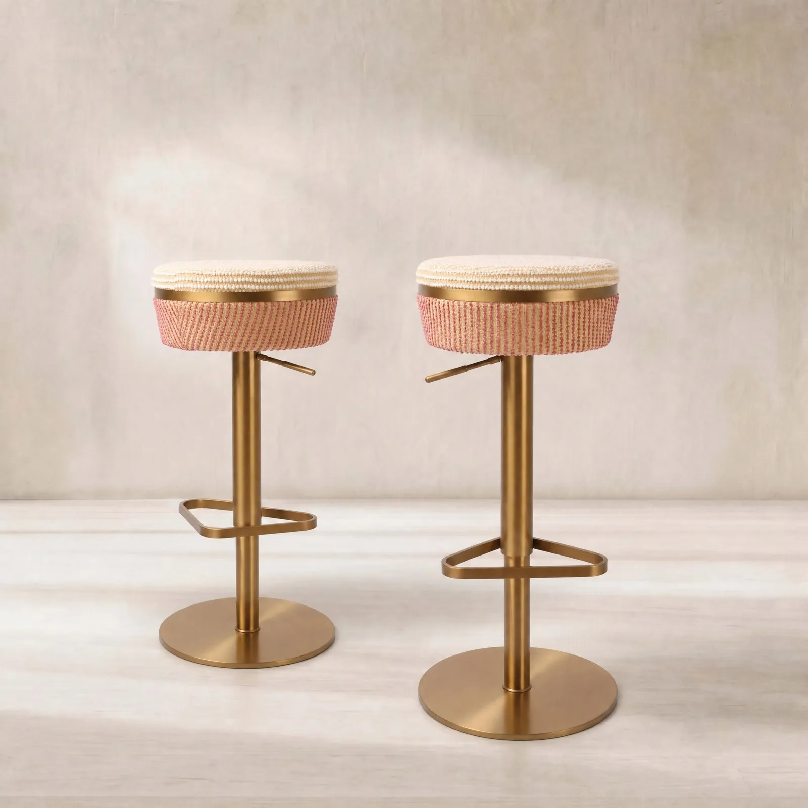 Izzy Bar-Stool, Pink Fabric | Barker & Stonehouse
