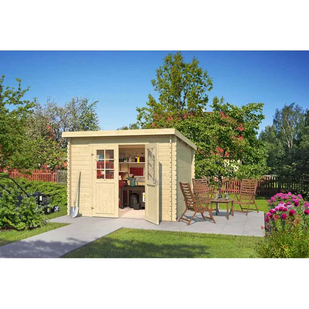 Lasita Maja Ltd San Jose 230-Log Cabin, Garden Room, Home Office L295xW268.7xH210.9cm in Light Brown