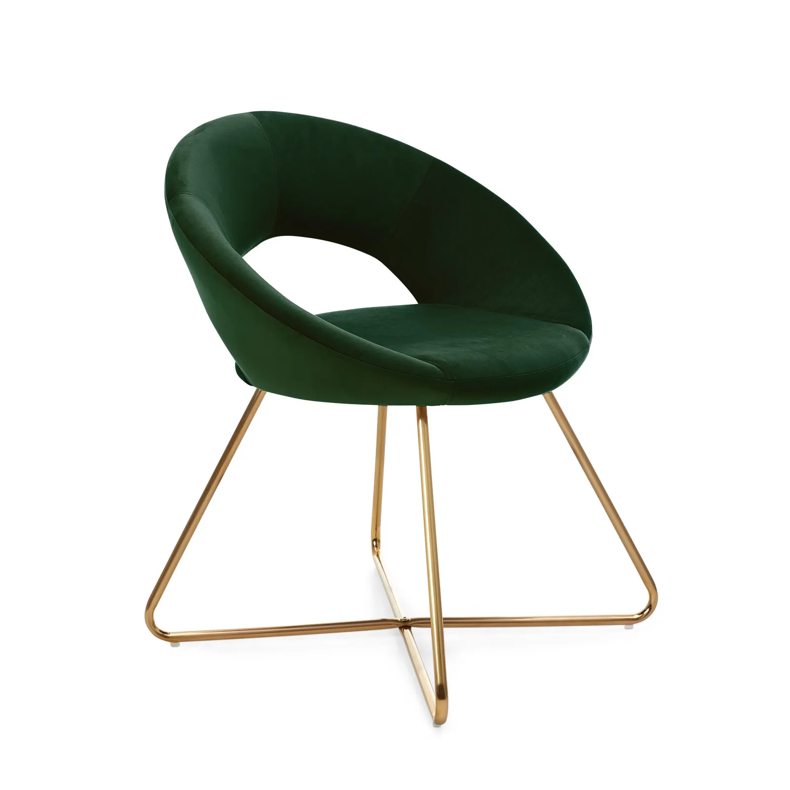 Stella Velvet Chair Bottle Green