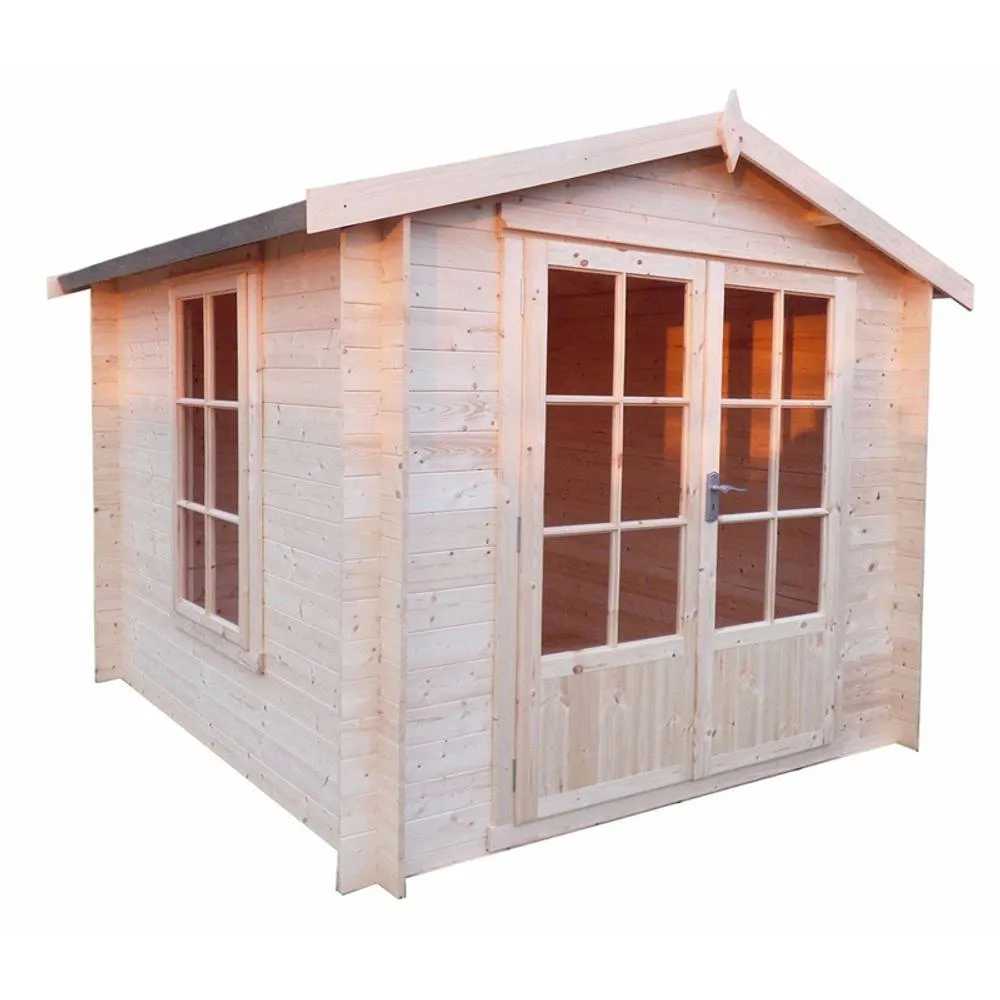 Shires Barnsdale 19 mm Log Cabin 7 x 7 Feet in Brown 2