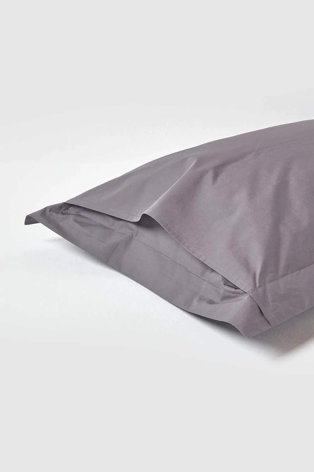 Homescapes Egyptian Cotton Oxford Pillowcase 200 TC, Standard Size in Dark Grey 3