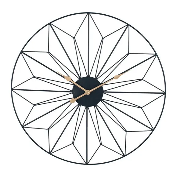 Black and Gold Geo Wall Clock 2